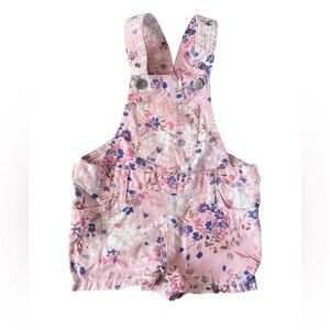 Children’s Place Pink Floral Shortalls | 9-12M